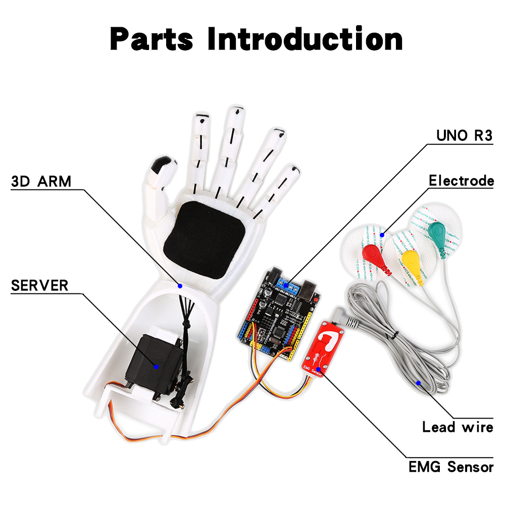 EMG Sensor Robotic Arm Electri - Science Robotics ulasan dan harga
