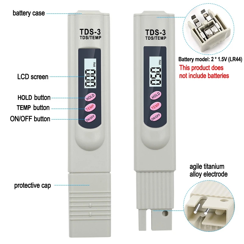 1/3 Pcs Portable LCD Digital T - Water Testing Kit ulasan dan harga
