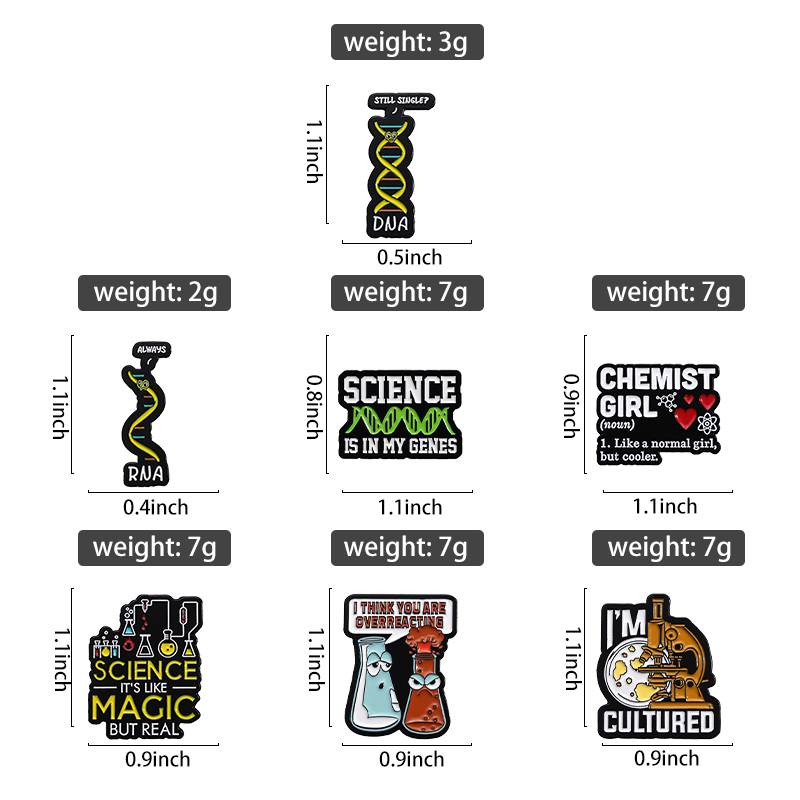 Chemical Structure Enamel Pins - Science Buddies ulasan dan harga