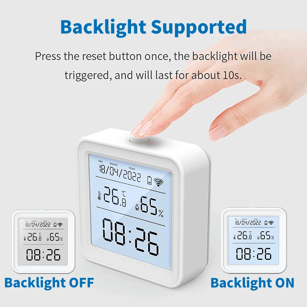 Tuya Zigbee WiFi Temperature H - Weather Station Indoor ulasan dan harga