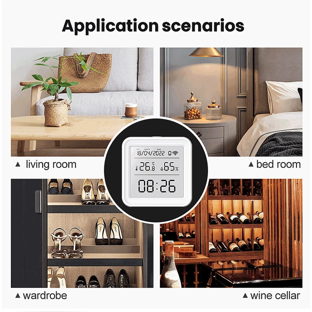 Tuya Zigbee WiFi Temperature H - Weather Station Indoor ulasan dan harga