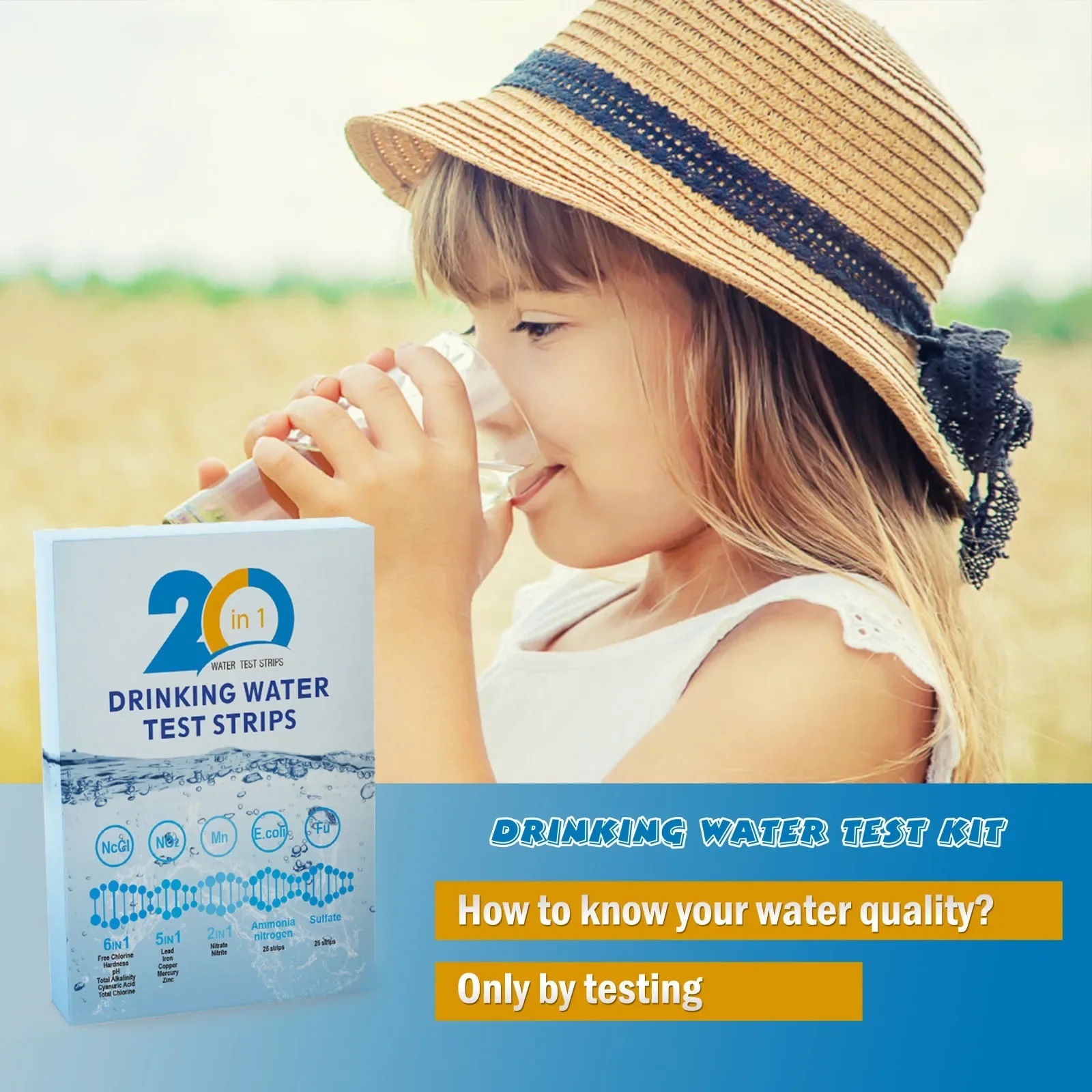 YAGO 20 in 1 Water Test Strips - Water Testing Kit ulasan dan harga