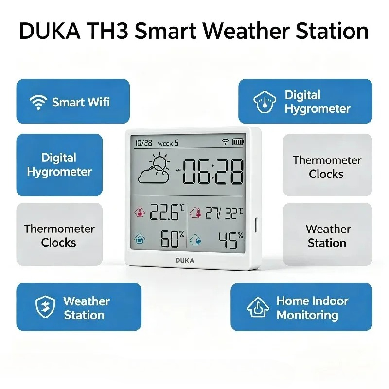 DUKA ATuMan Wi-Fi Smart Temper - Weather Station Indoor ulasan dan harga