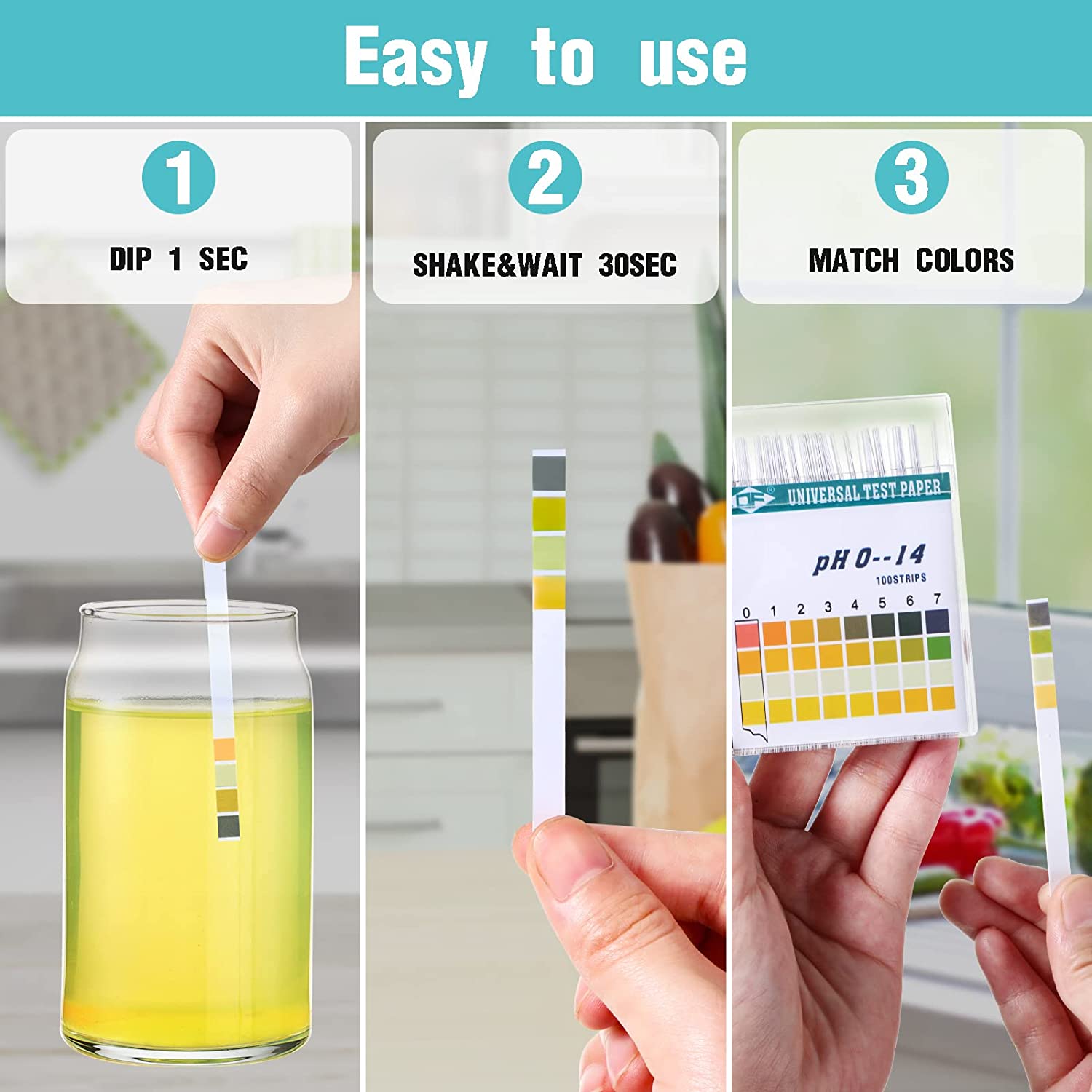 100 Strips 0-14 PH Alkaline Ac - Water Testing Kit ulasan dan harga